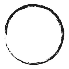 Grunge circle brush. Vector illustration