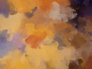Colorful oil paint brush abstract background yellow