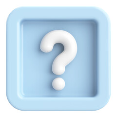 Question mark sign. 3D illustration.