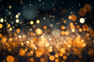 Fototapeta na wymiar Gold bokeh of light textured glitter background. Christmas gold bokeh background, generative ai.