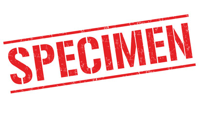 Specimen grunge rubber stamp