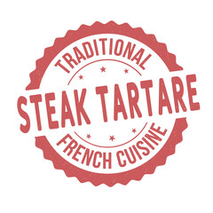 Steak tartare grunge rubber stamp