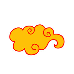 Golden chinese cloud