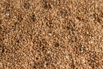 A large amount of harvested buckwheat