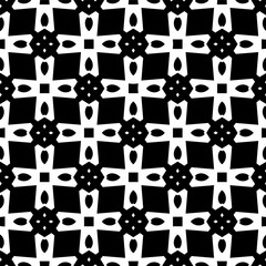 Geometric pattern in ethnic style. Seamless background  with  abstract shapes. Black and white wallpaper. Abstract background  with Repeating pattern for decor, textile and fabric.