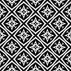 Geometric pattern in ethnic style. Seamless background  with  abstract shapes. Black and white wallpaper. Abstract background  with Repeating pattern for decor, textile and fabric.