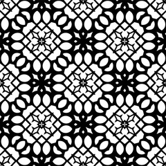 Geometric pattern in ethnic style. Seamless background  with  abstract shapes. Black and white wallpaper. Abstract background  with Repeating pattern for decor, textile and fabric.