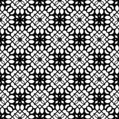Geometric pattern in ethnic style. Seamless background  with  abstract shapes. Black and white wallpaper. Abstract background  with Repeating pattern for decor, textile and fabric.