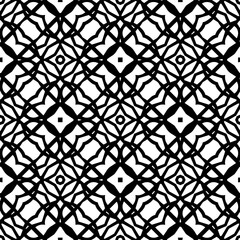 Geometric pattern in ethnic style. Seamless background  with  abstract shapes. Black and white wallpaper. Abstract background  with Repeating pattern for decor, textile and fabric.