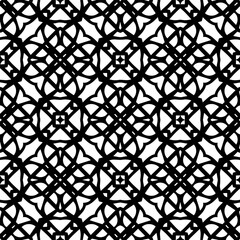 Fototapeta premium Geometric pattern in ethnic style. Seamless background with abstract shapes. Black and white wallpaper. Abstract background with Repeating pattern for decor, textile and fabric.