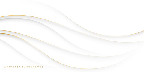 Golden Lines on White Background for Elegant Designs