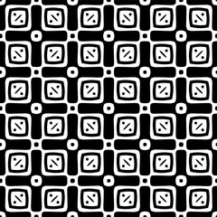 Geometric pattern in ethnic style. Seamless background  with  abstract shapes. Black and white wallpaper. Abstract background  with Repeating pattern for decor, textile and fabric.