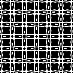 Geometric pattern in ethnic style. Seamless background  with  abstract shapes. Black and white wallpaper. Abstract background  with Repeating pattern for decor, textile and fabric.