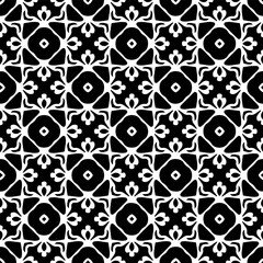 Geometric pattern in ethnic style. Seamless background  with  abstract shapes. Black and white wallpaper. Abstract background  with Repeating pattern for decor, textile and fabric.