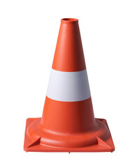 Traffic cone isolated on white background