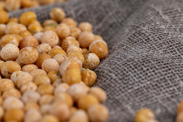 Dry hard yellow peas for cooking porridge