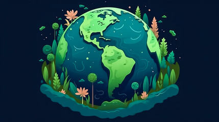 Earth day, eco friendly concept, generative AI.