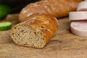 soft fresh bread with the addition of various grains and cereals