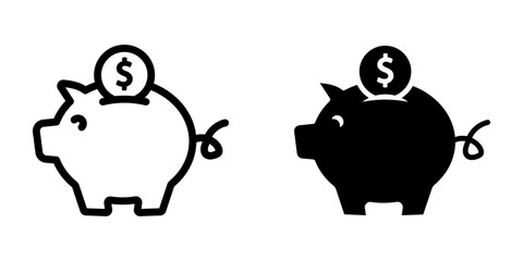 Piggy Bank icon. sign for mobile concept and web design. vector illustration