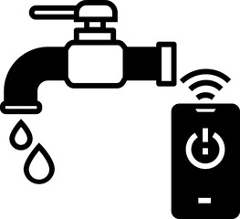Internet Of Things Smart Tap Water Icon