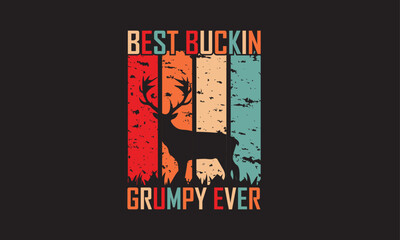T shirt design of an background with a deer.