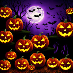 halloween. pumpkin for halloween. horror and fear. halloween celebration. Halloween decor. generative AI