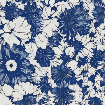 Floral pattern fabric, colorful, irregular, 2k