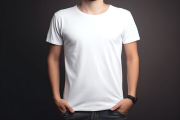 man in white t shirt