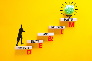 DEI Diversity equity inclusion matter symbol. Concept words DEI diversity equity and inclusion...