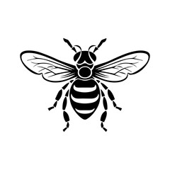bee silhouette illustration