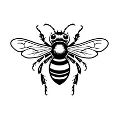 bee silhouette illustration