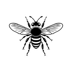 bee silhouette illustration