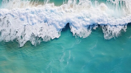 Aerial Symphony: Drone Photography Capturing the Majestic Ocean Waves, Generative AI