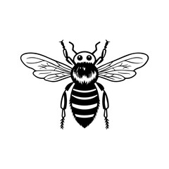 Fototapeta premium bee silhouette illustration