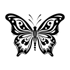 Obraz na płótnie Canvas butterfly silhouette illustration 