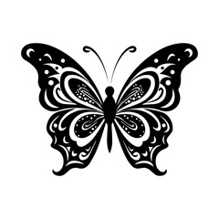 Obraz na płótnie Canvas Butterfly silhouette illustration