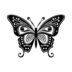 Fototapeta na wymiar Butterfly silhouette illustration