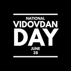 National vidovdan day June 28