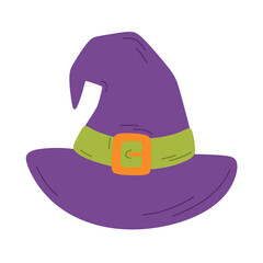 Witch hat halloween icon.