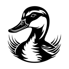 Obraz premium Duck silhouette illustration
