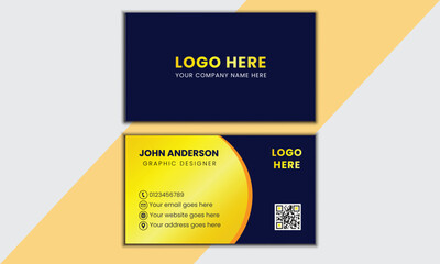 Minimalist Golden Business Card Design