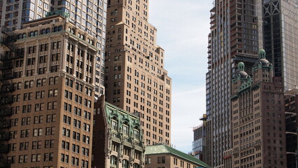 Fototapeta na wymiar Buildings in lower Manhattan New York