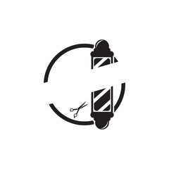 Barber logo icon,illustration design template vector.