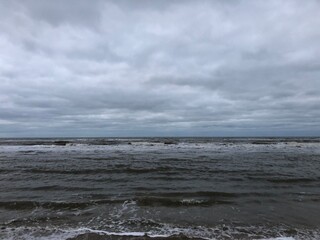 storm clouds over the sea