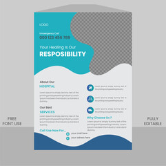 modern flyer design template for medical