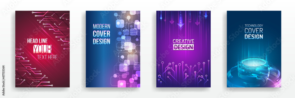 Canvas Prints abstract digital certificate, high-tech layout for presentation medicine and science. modern posters