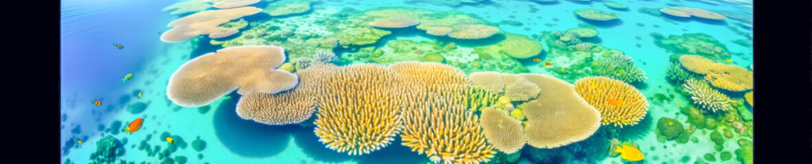 Naklejka na ściany i meble Great Barrier Reef Australia - Generative AI