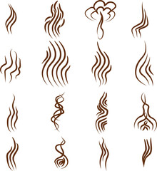 smoke aroma Icon Set 