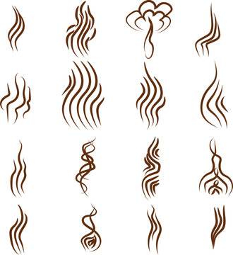 smoke aroma Icon Set 