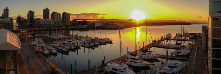 Auckland panoramic view New Zealand - Generative AI